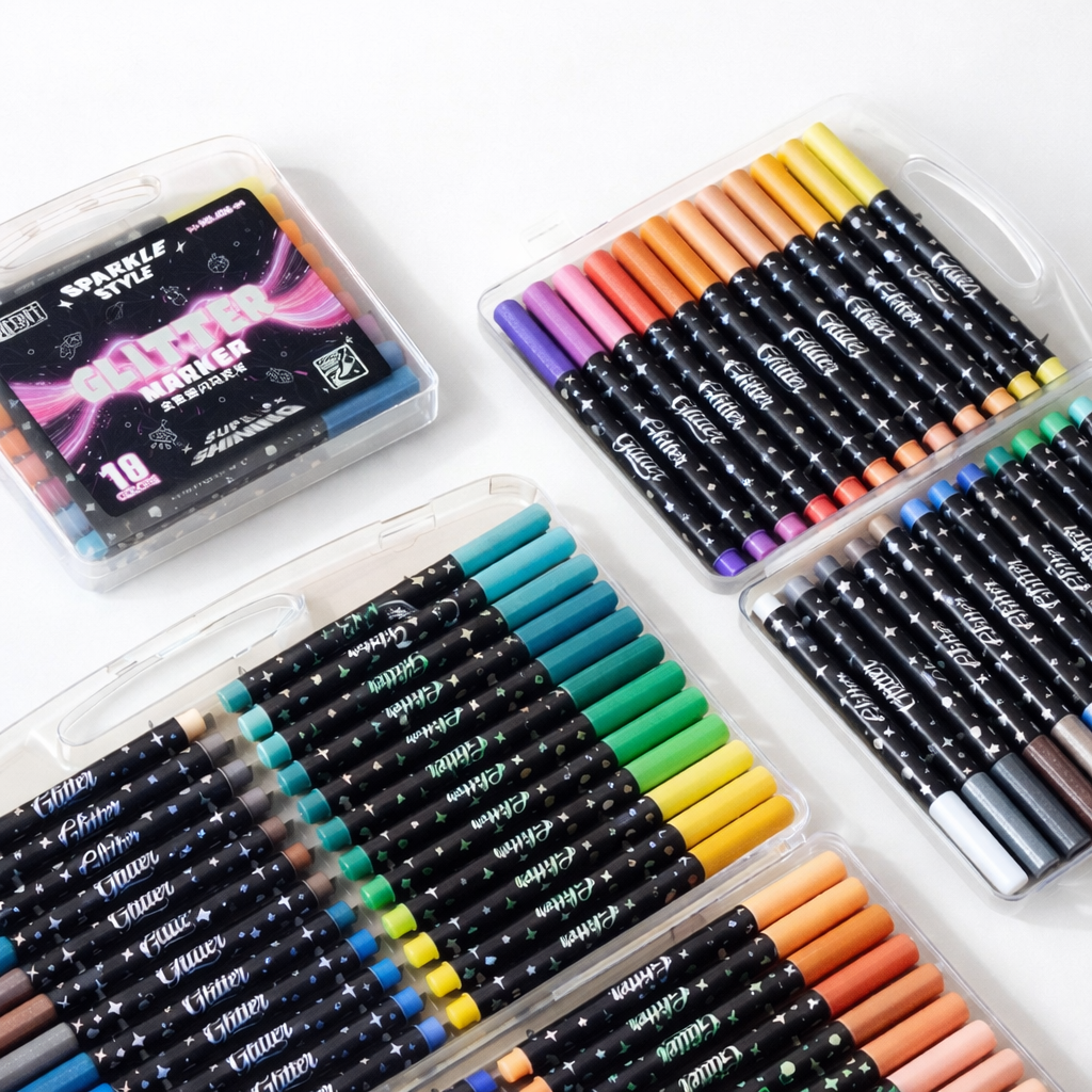 Set de Plumones con Glitter