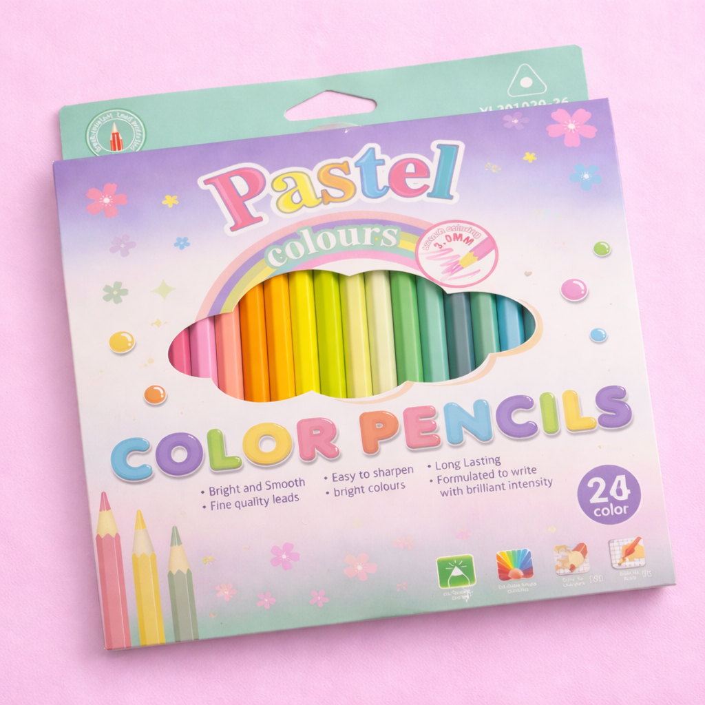 Lápices de Colores Pastel – Set 24 Piezas 1 Lápices de Colores Pastel – Set 24 Piezas
