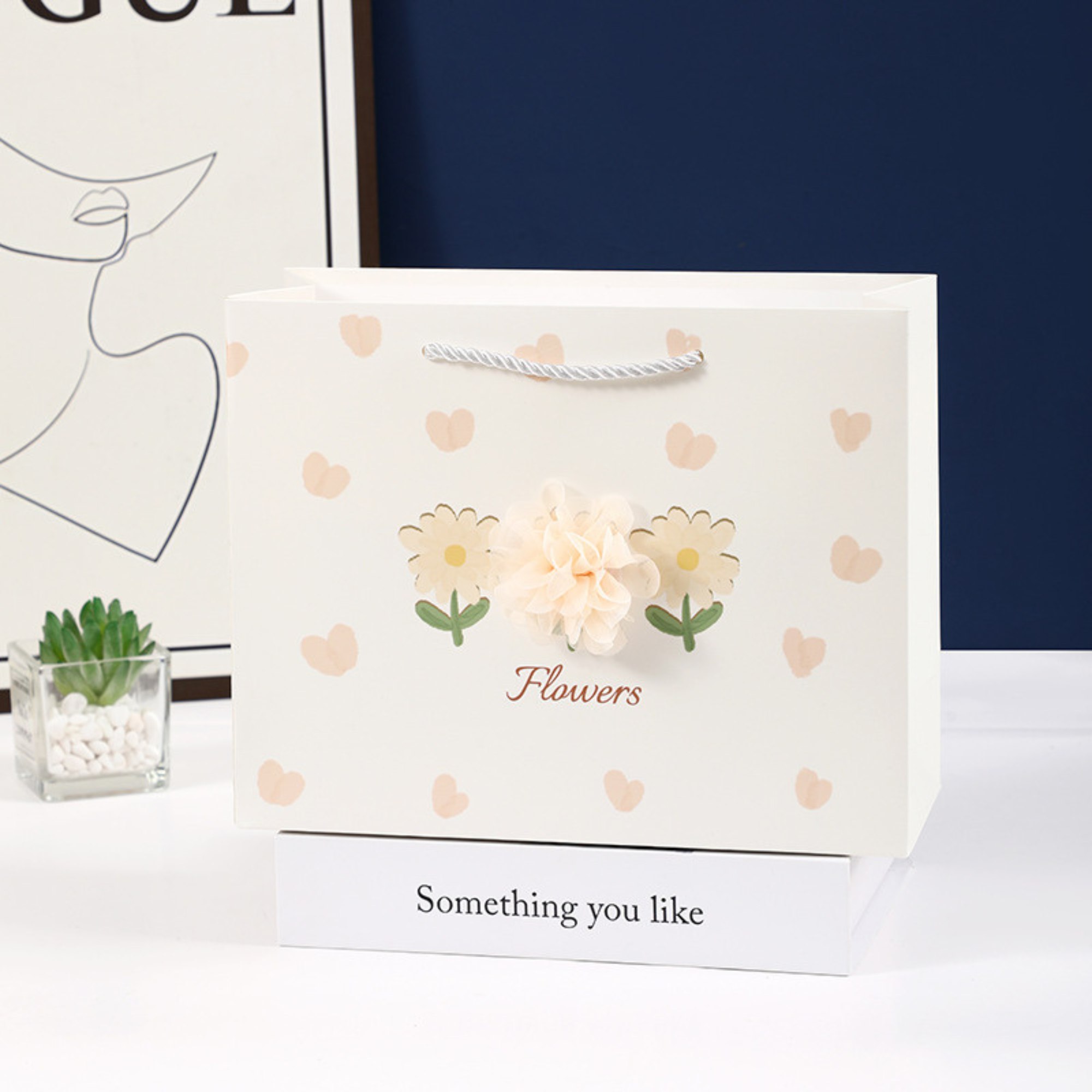 Bolsas de Regalo Grandes Flores y Corazones 3 Bolsas de Regalo Grandes Flores y Corazones - Imagen 3