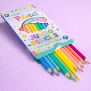 Lápices de Colores Pastel Jumbo – Set 12 Piezas - Imagen 3