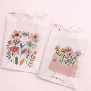 Bolsa de Regalo Transparente Flores Vintage - Imagen 3