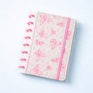 Libreta Blanca Texturizada con Diseño mariposa - Imagen 3
