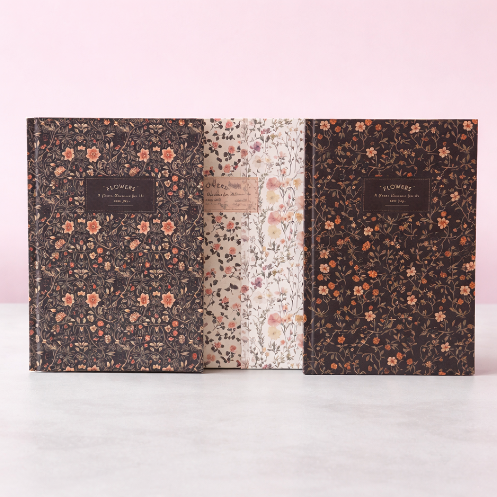 Libreta Grande Tapa Dura Floral