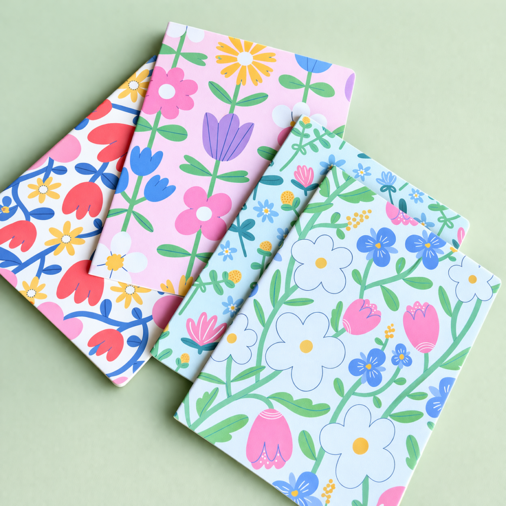 Libreta Lineal Flores Cute