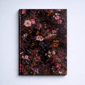 Libreta negra Lineal Tapa Dura flores - Imagen 3