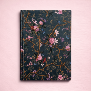 Libreta negra Lineal Tapa Dura flores - Imagen 5