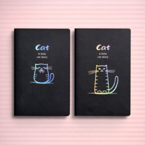 Libreta de Hojas Negras Cat holo