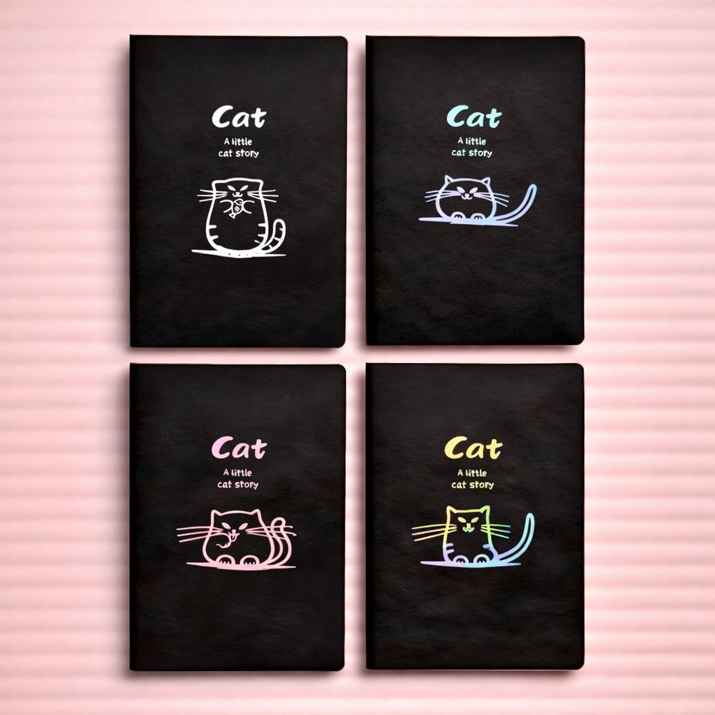 Libreta de Hojas Negras Cat holo