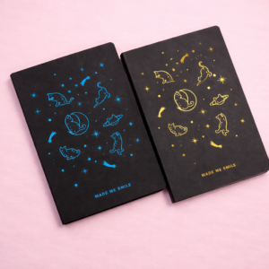 Libreta de Hojas Negra holo mediana