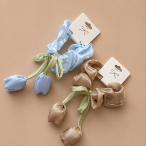 Cole Scrunchie Tulipanes Satín - Imagen 5