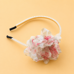 Cintillo Perla con flor 3d  - Imagen 4