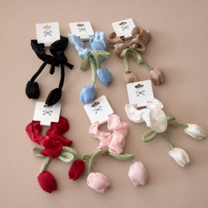 Cole Scrunchie Tulipanes Satín