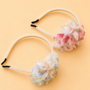Cintillo Perla con flor 3d  - Imagen 3
