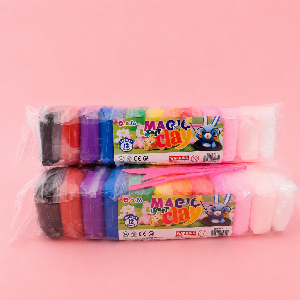 Masa Moldeable Magic Clay – Set 12 Piezas