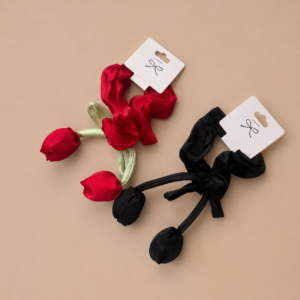 Cole Scrunchie Tulipanes Satín - Imagen 3