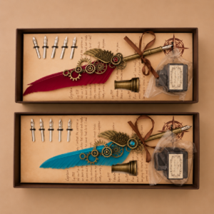 Set de Regalo Pluma y Tintero Vintage - Imagen 4