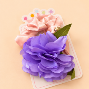 Moño Scrunchie para Pelo Flor Grande - Imagen 3