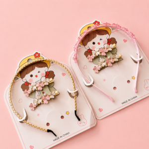 Set Cintillo y Pinches Flor de Perla - Imagen 6