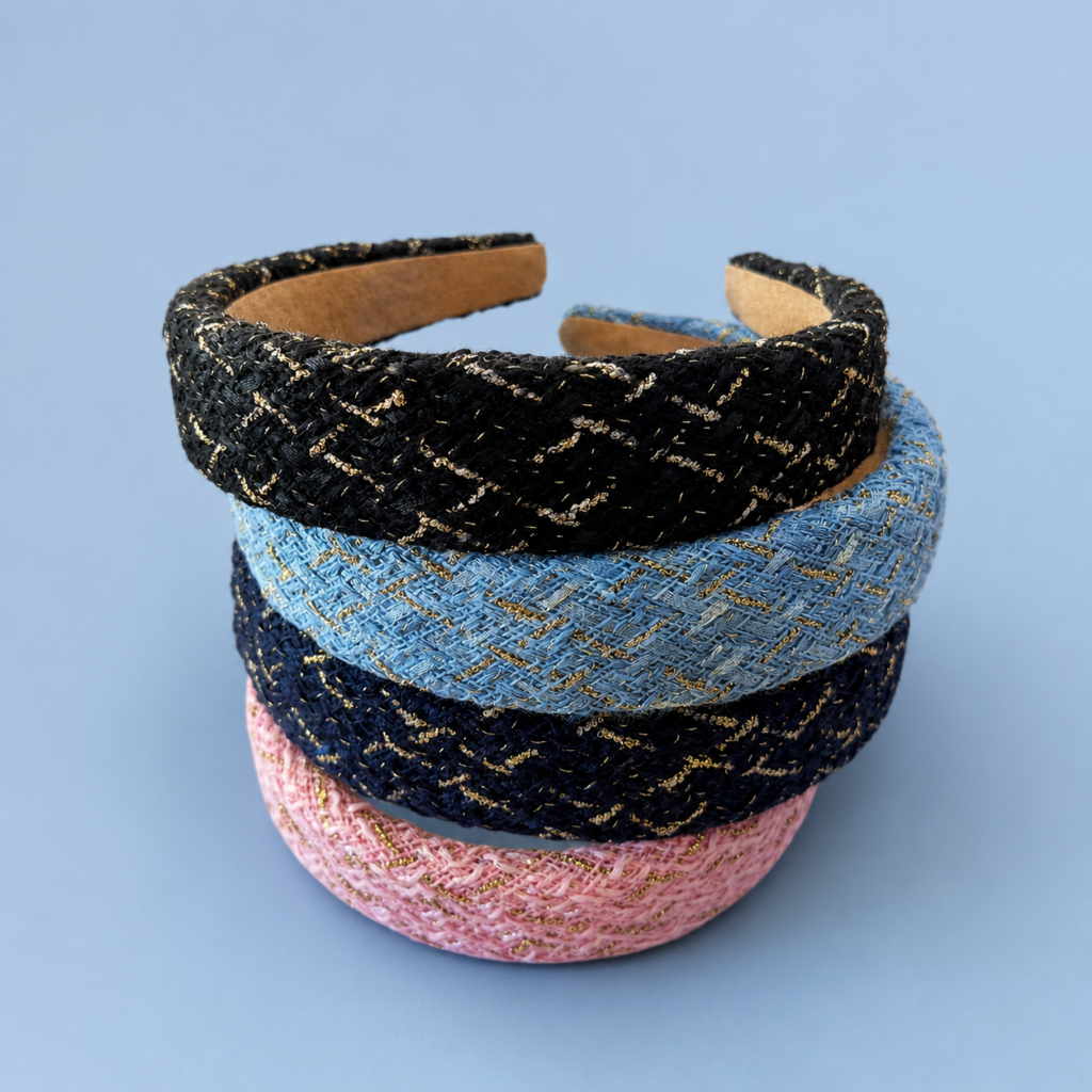 Cintillo de Tweed con Brillos