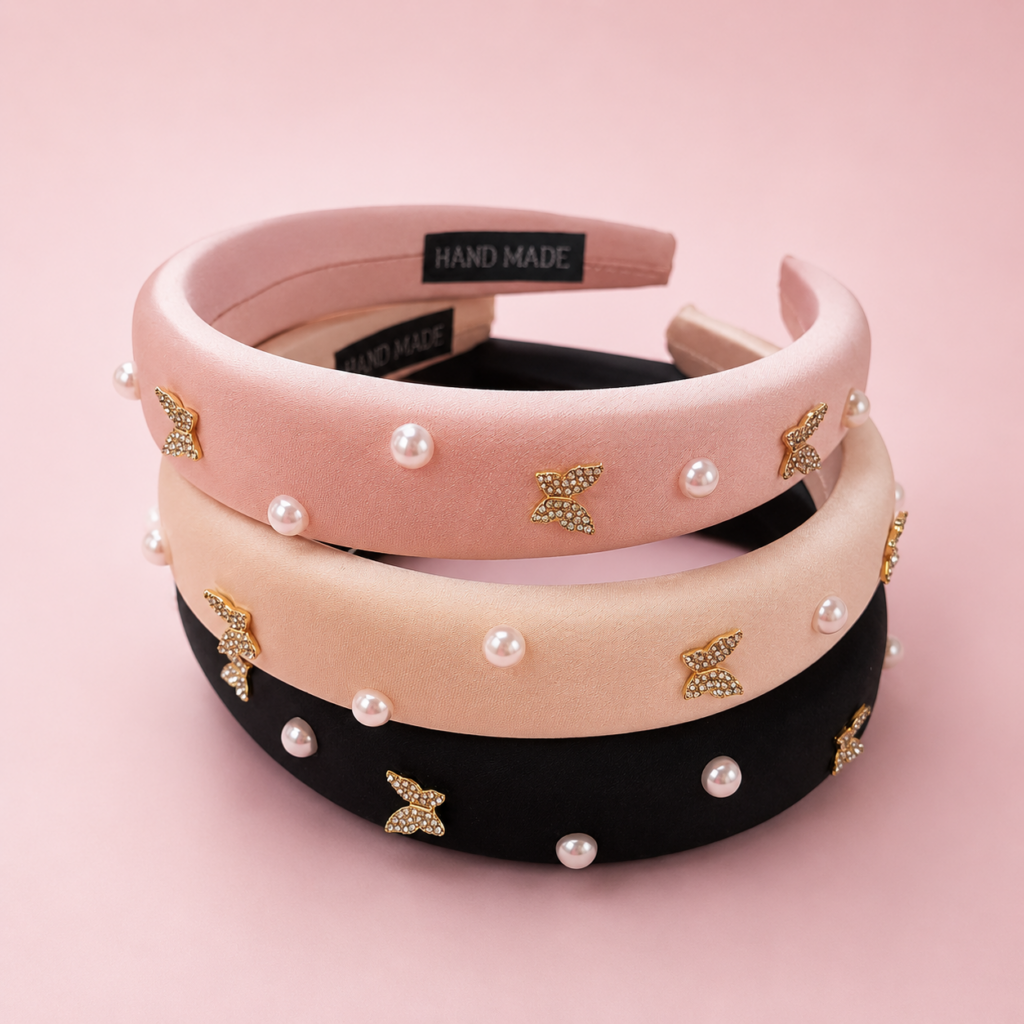 Cintillo Perla + Estrellas Coquette