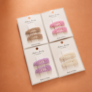 Set 2 Pinches con Brillo de Perlas Kawaii