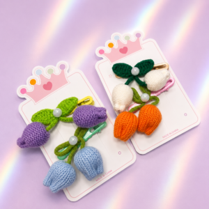 Set de 2 Mini Pinches Tulipán Kawaii - Imagen 6