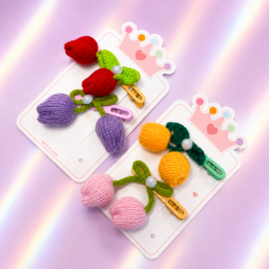 Set de 2 Mini Pinches Tulipán Kawaii - Imagen 4