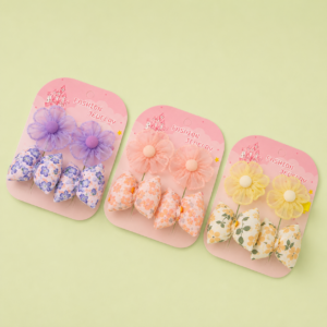 Set Pinches Flores Pastel