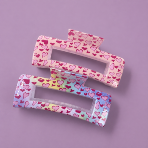 Pinche Rectangular Corazones Coquette - Imagen 4