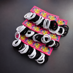 Set de 12 Coles para Pelo Blanco y Negro