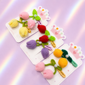 Set de 2 Mini Pinches Tulipán Kawaii - Imagen 5