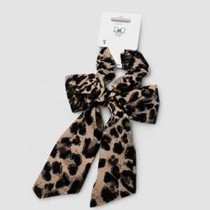 Scrunchie Lazo Leopardo Brillante