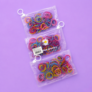 Set de 100 Elásticos Coloridos para Cabello