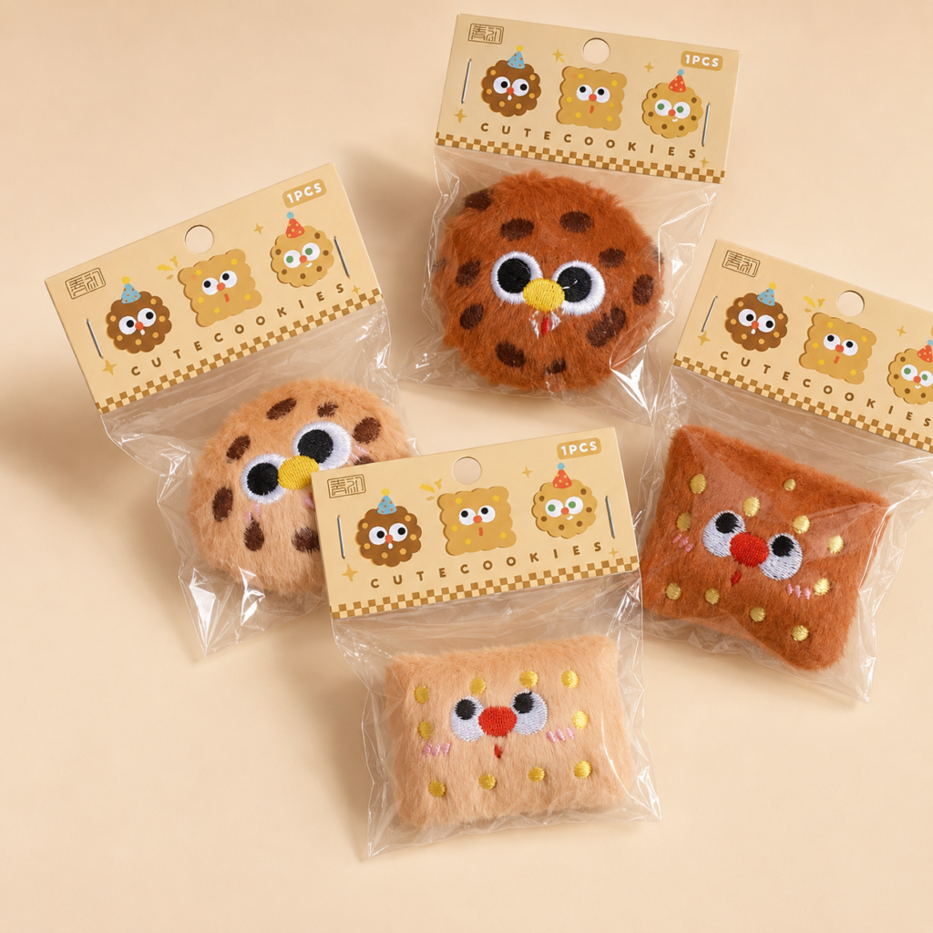 Llavero de Peluche con Forma de Galleta