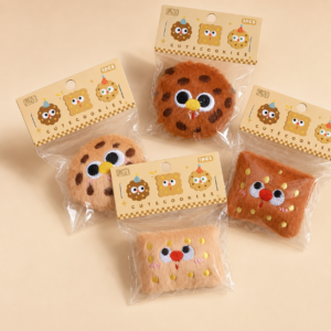 Llavero de Peluche con Forma de Galleta