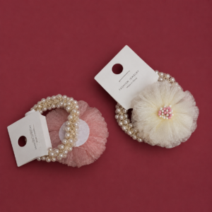 Colet Flor de Tul con Perlas