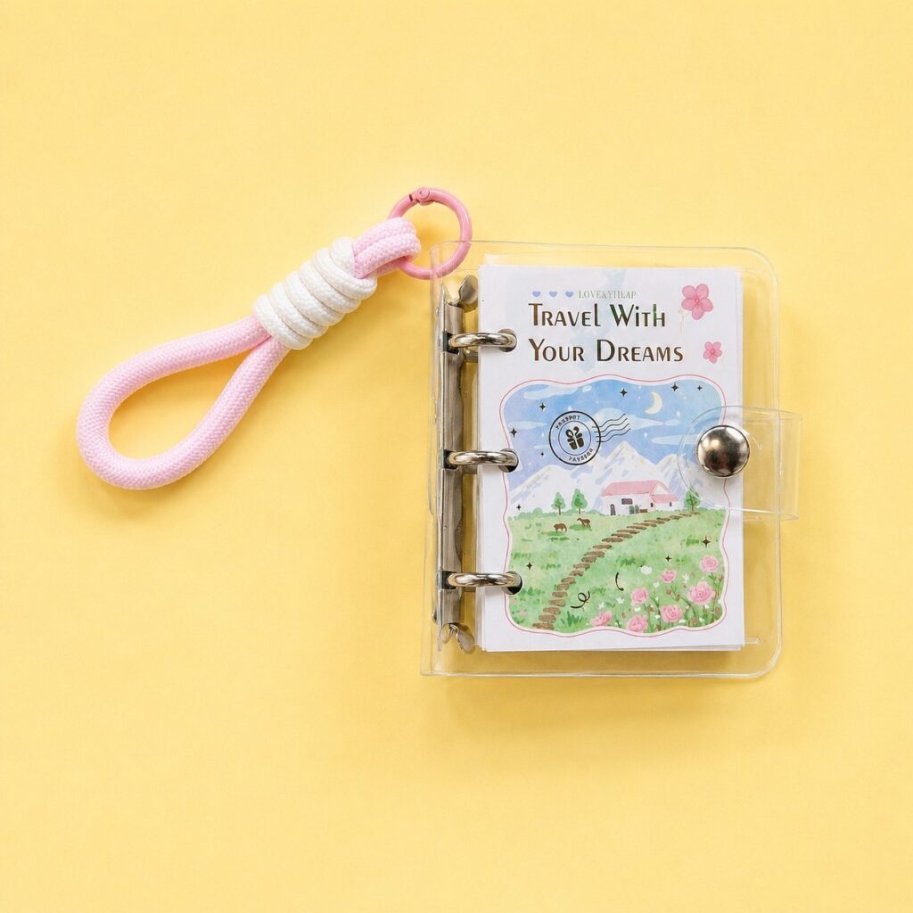 Mini Libreta Acrílica de Viaje con Colgante