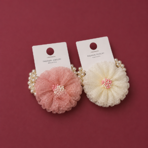 Colet Flor de Tul con Perlas - Imagen 5