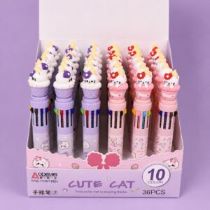 Lápiz 10 Colores Gatito Kawaii