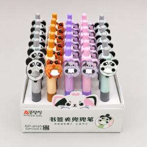 Lápiz Gel Kawaii con Clip de Animalitos