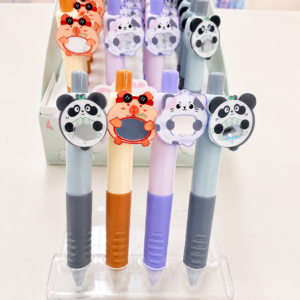 Lápiz Gel Kawaii con Clip de Animalitos - Imagen 2