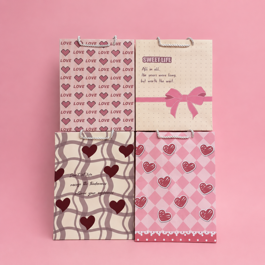 Bolsa de Regalo Corazones Coquette Mediana