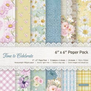 Block de 24 Papeles Flores Vintage - Imagen 3