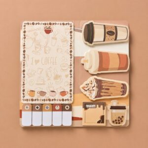 Set de Notas Adhesivas y Post-it Café Kawaii