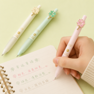 🍀🖊️ Lápiz Gel Trébol Pastel - Imagen 2