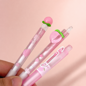 Set de 3 Lápices Gel Borrables Diseño Durazno - Imagen 3
