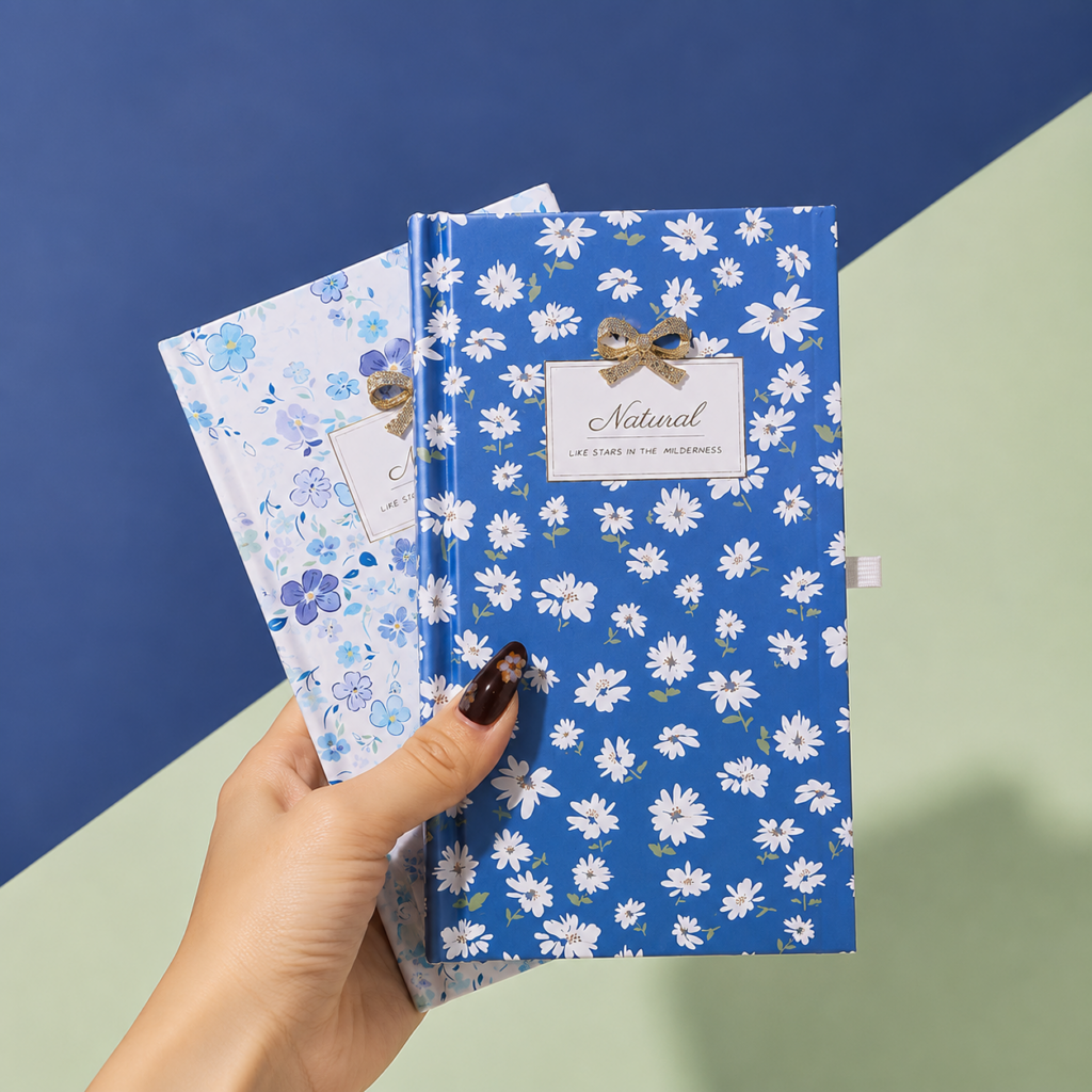 🌸📖 Libreta Tapa Dura Flores Tamaño Bolso