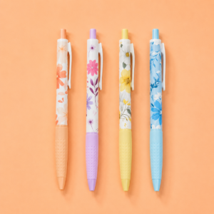 🌸🖊️ Lápiz Gel Flores Primavera | Tinta Azul - Imagen 3