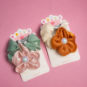 Colet Flor de Satín Kawaii - Imagen 4