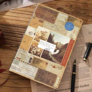 Libreta Retro Vintage Estampillas - Imagen 4